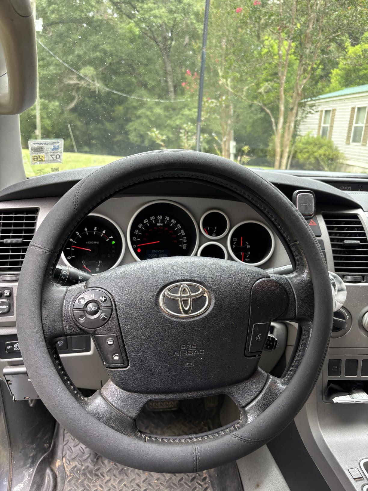 Valleycomfy Microfiber Leather Steering Wheel Cover Large-Size for F150 F250 F350 Ram 4Runner Tacoma Tundra Range Rover Model S X with 15 1/2 inches-16 inches Outer Diameter (Black) customer photo 1