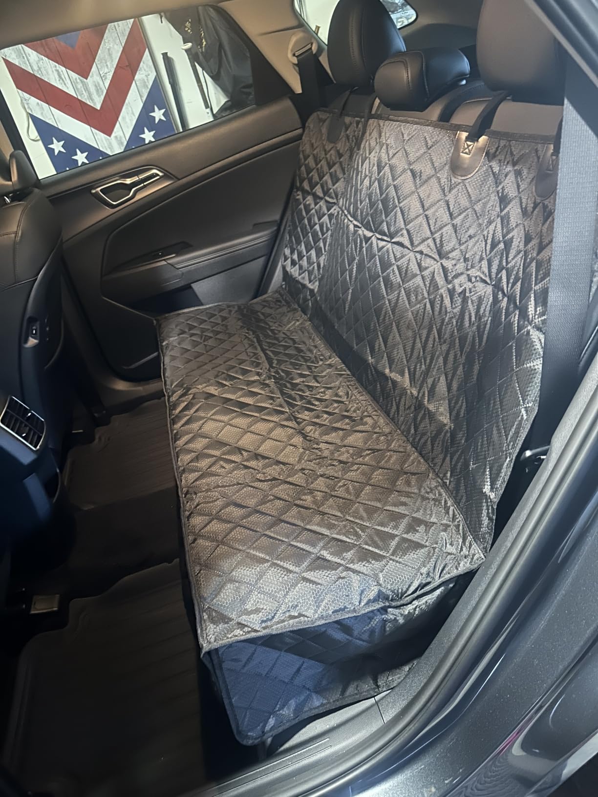 PETICON Waterproof Scratchproof Pet Bench Seat Covers for Cars, SUVs, Nonslip Durable Back Seat Cover for Dogs, 600D Oxford Fabric, Machine Washable customer photo 1
