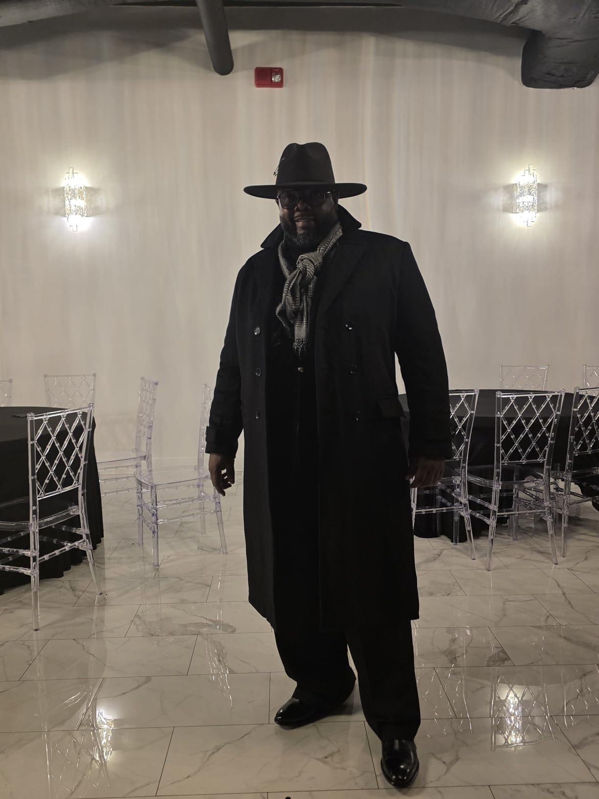Men's Luxury Full Length Trench Coat Long Wool Overcoat Winter Windbreaker customer photo 1