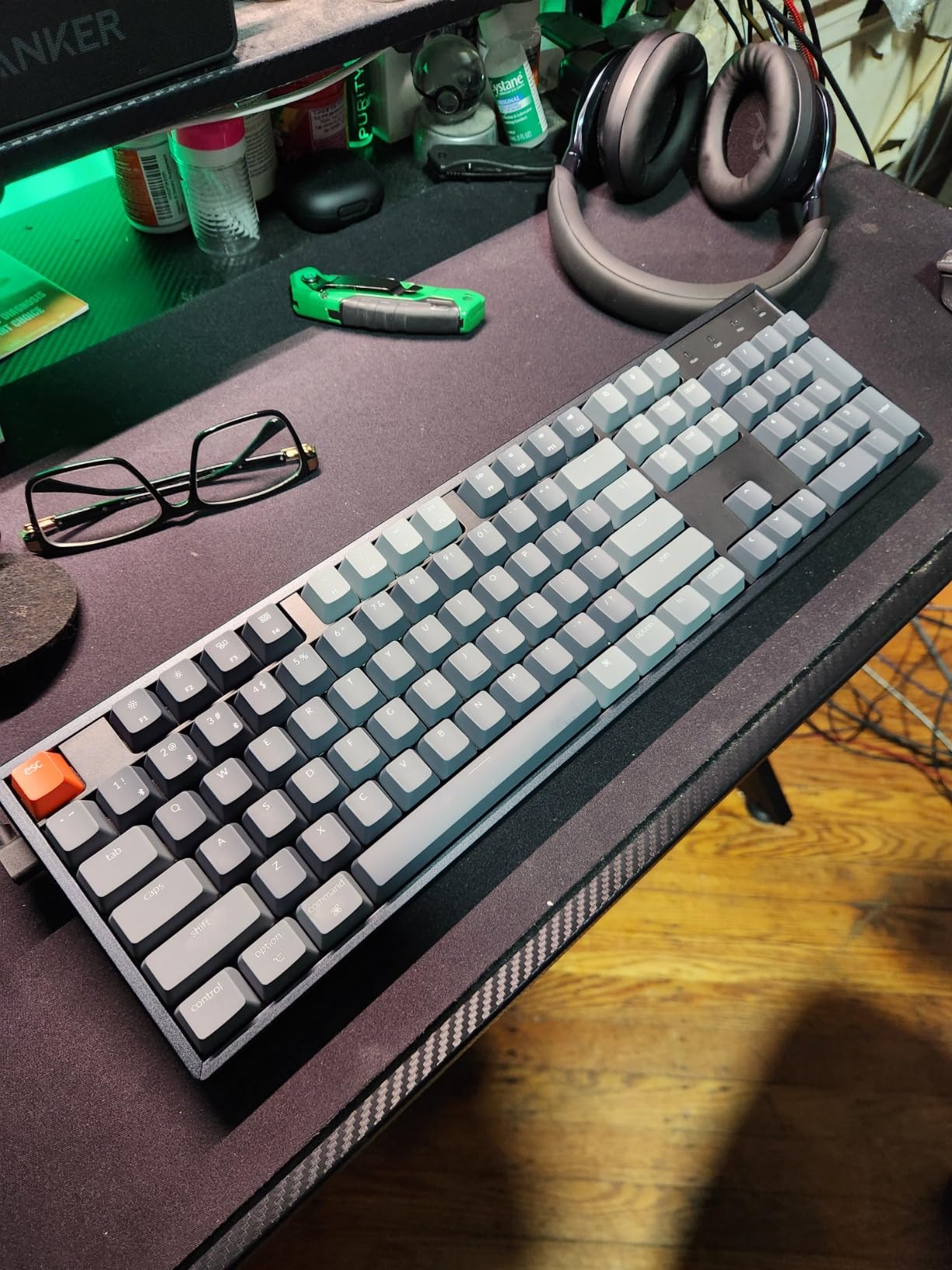 Keychron K10 Full Size 104 Keys Bluetooth Wireless/USB Wired Mechanical Gaming Keyboard with Keychron Super Brown Switch/RGB Backlight/Multitasking Computer Keyboard for Windows/Mac, Aluminum Frame customer photo 1