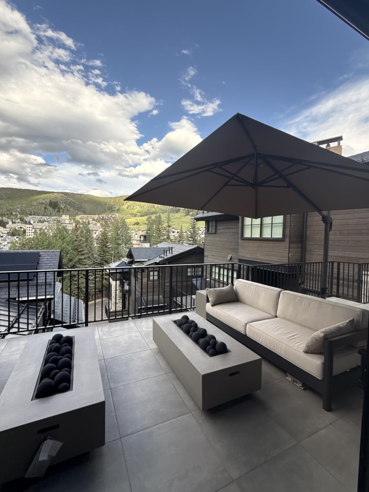 PURPLE LEAF 9' X 11.5' Patio Umbrella Outdoor Cantilever Rectangle Umbrella Aluminum Offset Umbrella with 360-degree Rotation for Garden Deck Pool Patio, Beige customer photo 2