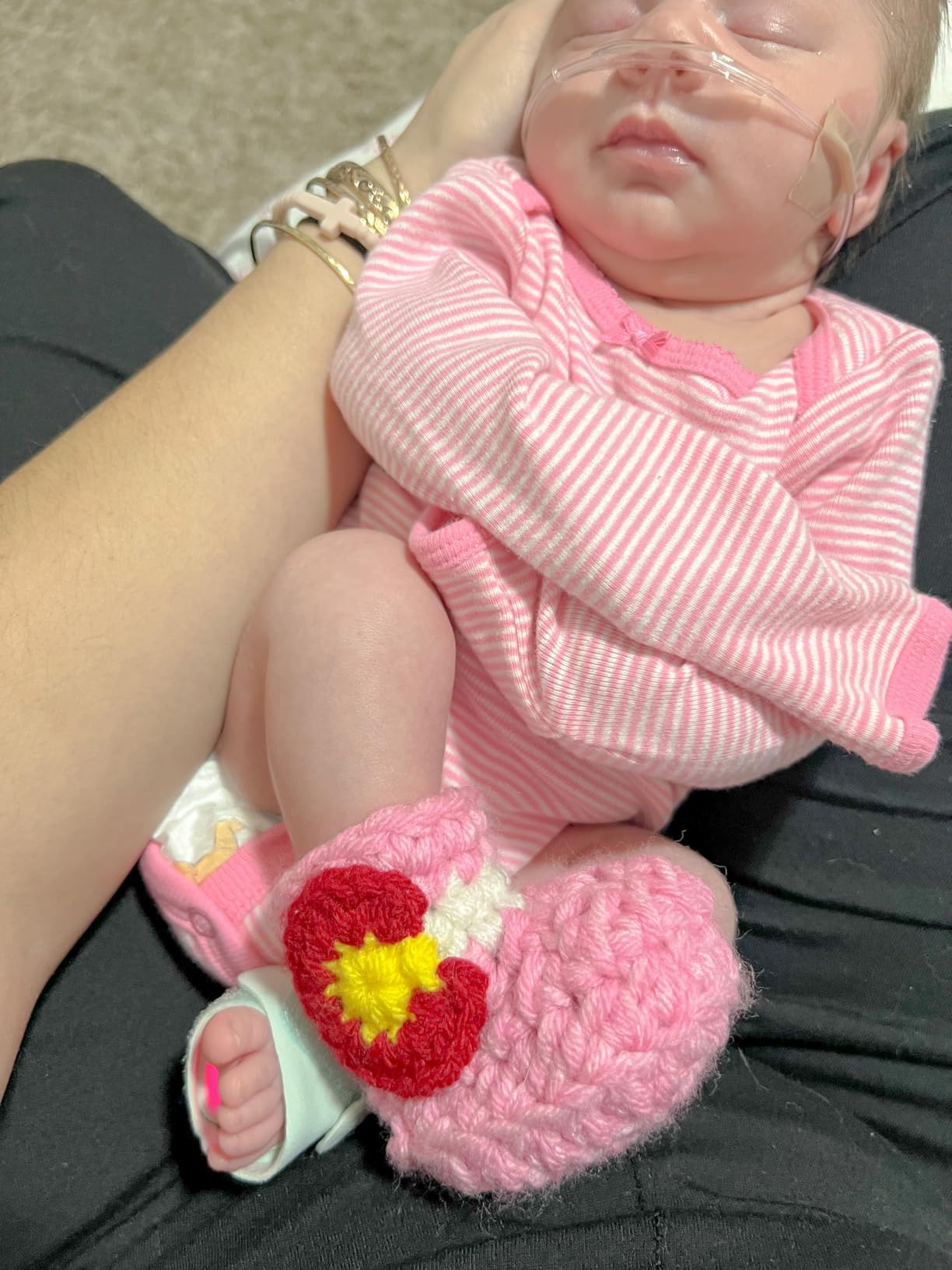 Accessory Fabric Sock for Dream Sock Baby Monitor, Fits Babies 0 to 18 Months, Dusty Rose (Sensor and Base Station Not Included) customer photo 1