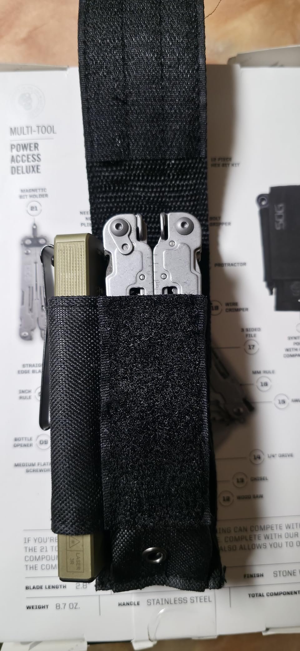 SOG PowerAccess Deluxe Heavy Duty Stainless Steel Multi-Tool w/Nylon Sheath, 18 Tools customer photo 1