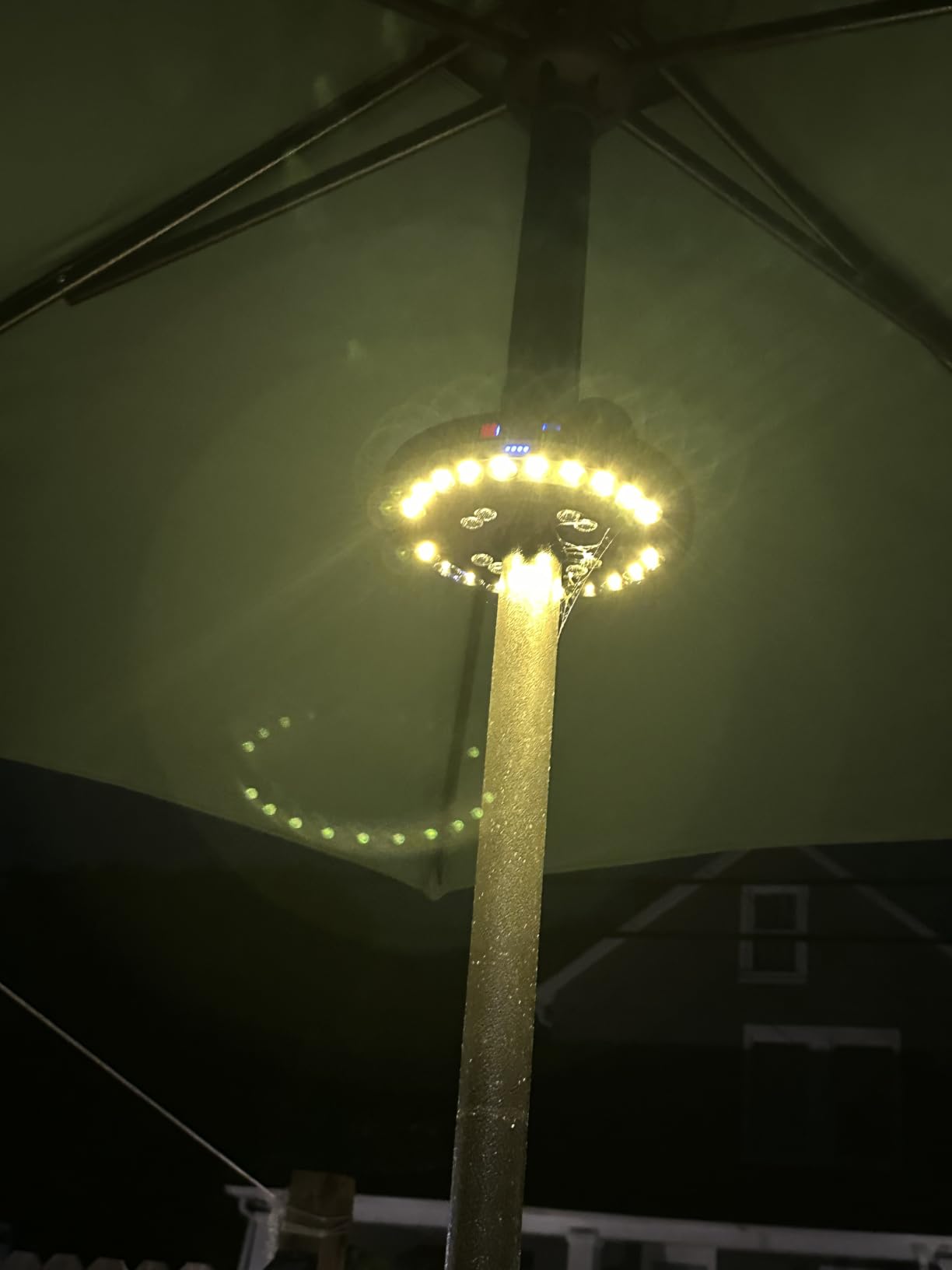 Eletorot Patio Umbrella Lights - Rechargeable Outdoor Lights for Patio Decor, Patio Table Pole Light 28 LED 3 Lighting Modes, Patio Lighting Pool Accessories, Patio Backyard Decor, Garden, BBQ, Camping customer photo 2