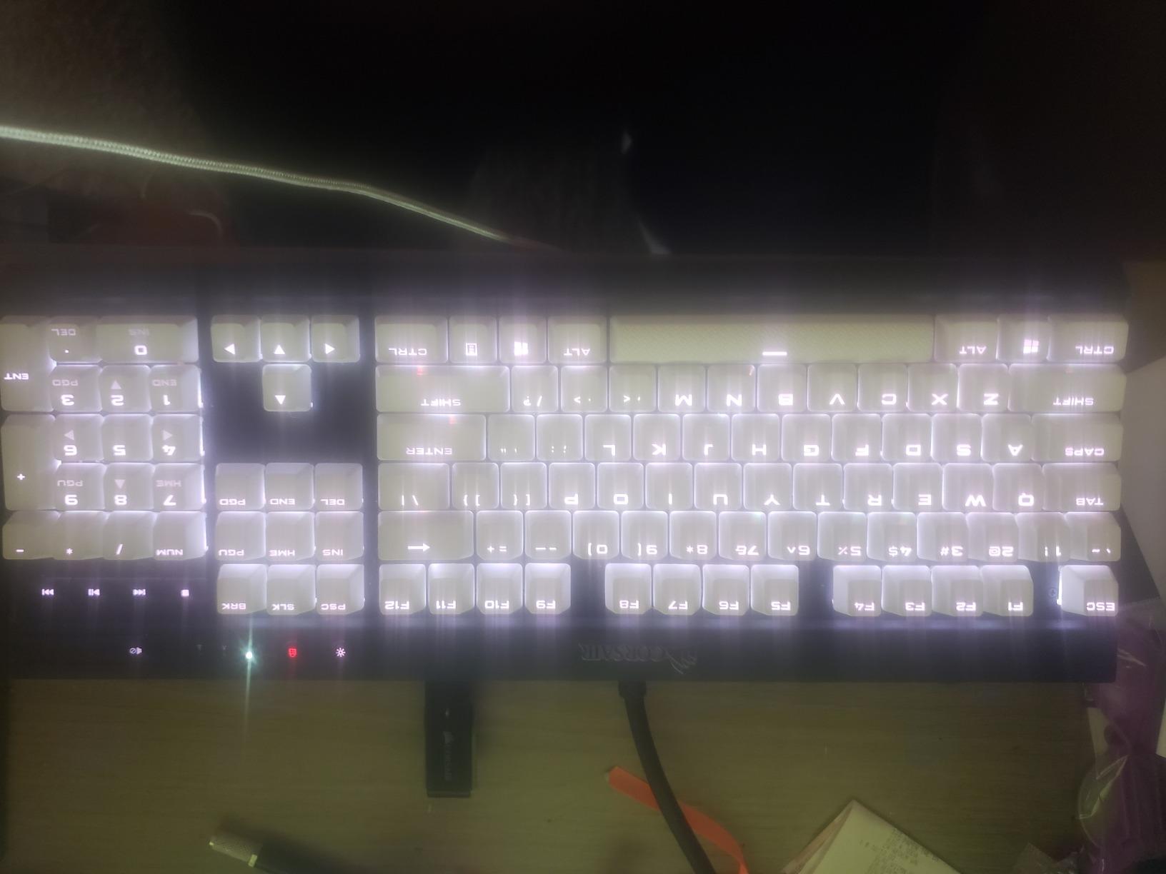 Corsair PBT Double-Shot PRO Keycap Mod Kit - Double-Shot PBT Keycaps - Origin Red - Standard Bottom Row - Textured Surface - 1.5mm-Thick Walls - O-Ring Dampeners customer photo 1