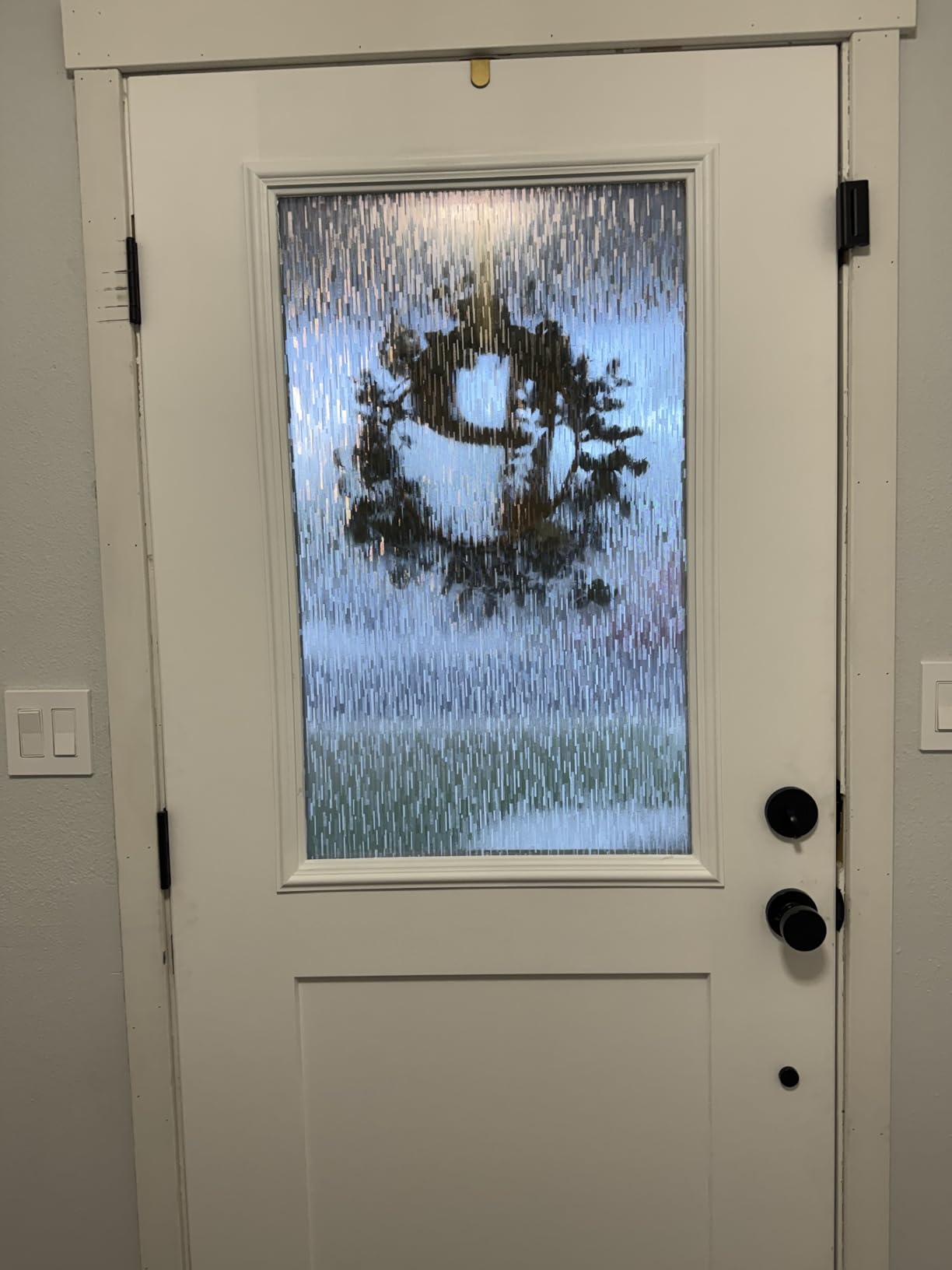 rabbitgoo Window Privacy Film Frosted Glass Film Removable Vinyl Door Coverings UV Blocking Decorative Static Cling Non-Adhesive Window Clings Sticker for Home Decor, 17.5 x 78.7 Inches customer photo 1
