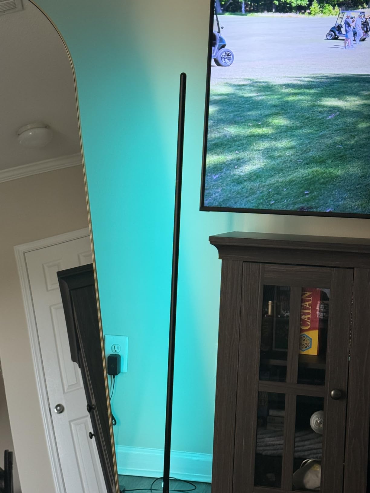 Govee RGBIC Floor Lamp Basic, 1000lm LED Corner Lamp Compatible with SmartThings, Alexa, and Matter, Modern Floor Lamp with Music Sync and 16 Million DIY Colors, Standing Lamp for Bedroom Living Room customer photo 2