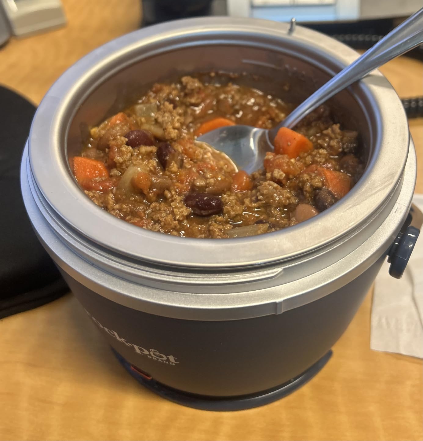 Crock-Pot Portable Electric Lunch Box, 20-Ounce Food Warmer, Moonshine Green | Ideal for Travel, On-the-Go | Keeps Food Spill-Free, Warm & Tasty | Dishwasher-Safe customer photo 1