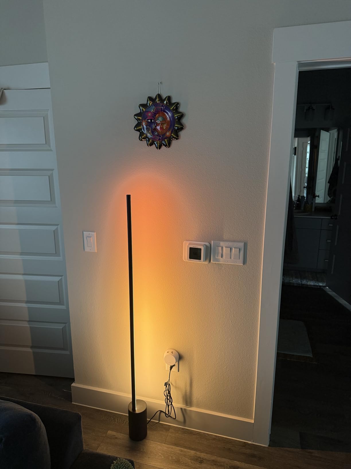 Philips Hue Signe Smart Color Changing Floor Lamp, Black, White and Color Ambiance, Pack of 1, Use with Hue App, LED Floor Lamp Works with Alexa, Google Assistant, and Apple Homekit customer photo 1