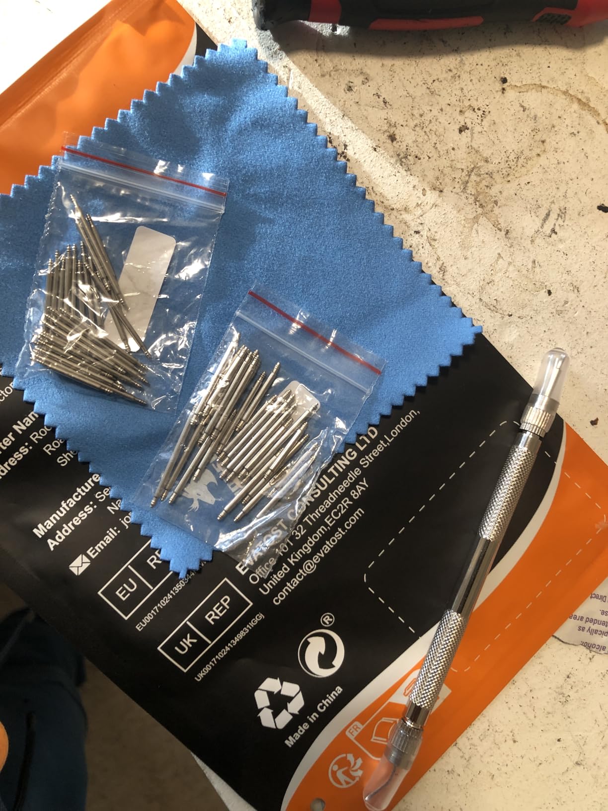 JOREST Watch Spring Bar Tool, Watch Repair Kit to Replace the Watch Strap, Watch Link Removal Tool, With User Manual, 56PCS (16-26mm) Spring Bars customer photo 2