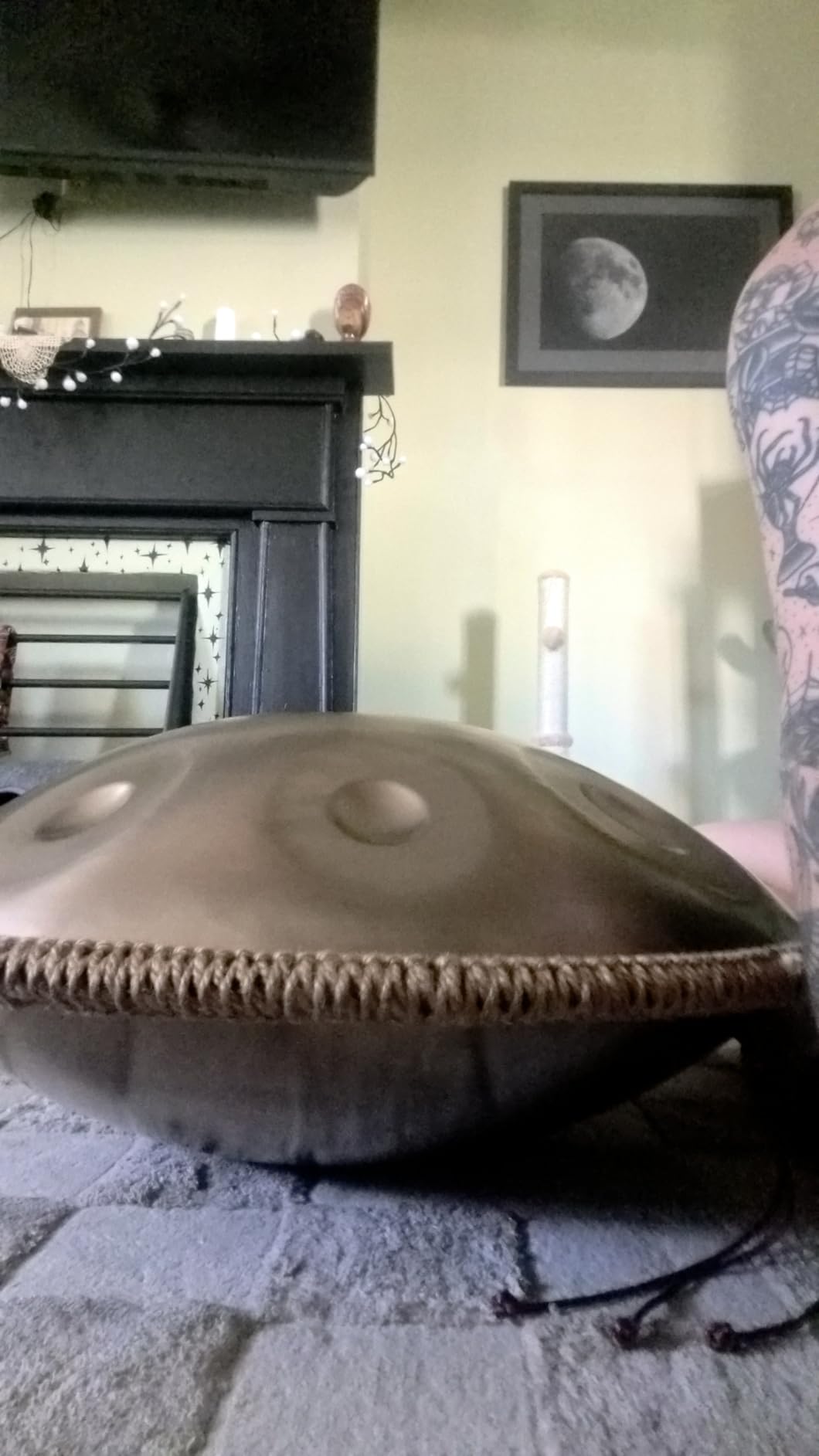 14 Inch 15 Notes D Major Steel Tongue Drum, Premium Adult's Music Hand Drum Instrument, Clean Clear Ethereal Sounds, Purple customer photo 1