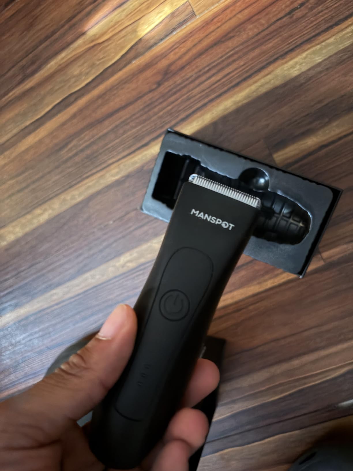 MANSPOT Manscape Groin & Body Hair Trimmer for Men, Electric Ball Pubic Trimmer Shaver, Manscape Kit with 4 Guard, Replaceable Ceramic Blade Heads, Waterproof Wet/Dry Shaver, 90 Minutes Shaving customer photo 1