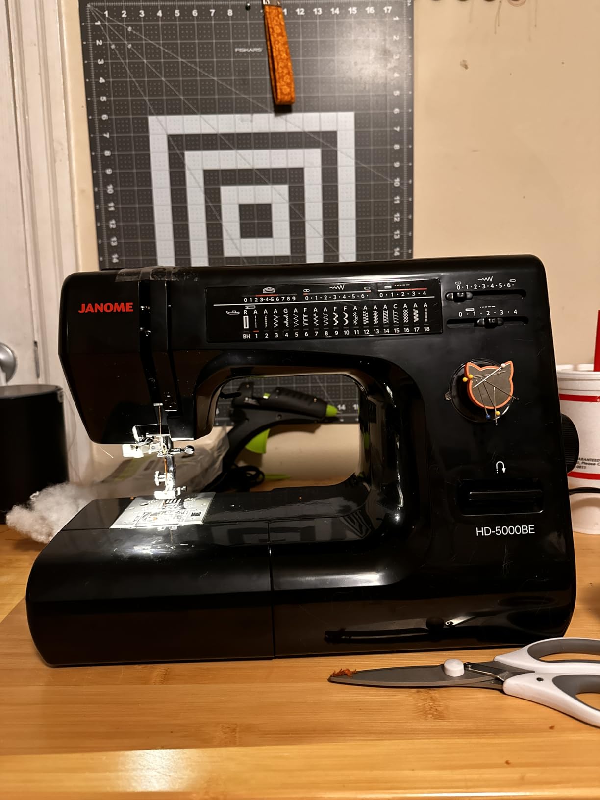 Janome HD-5000 Black Edition Heavy-Duty Sewing Machine | 18 Stitches, Built-In Needle Threader, Aluminum Body, Free Arm customer photo 1