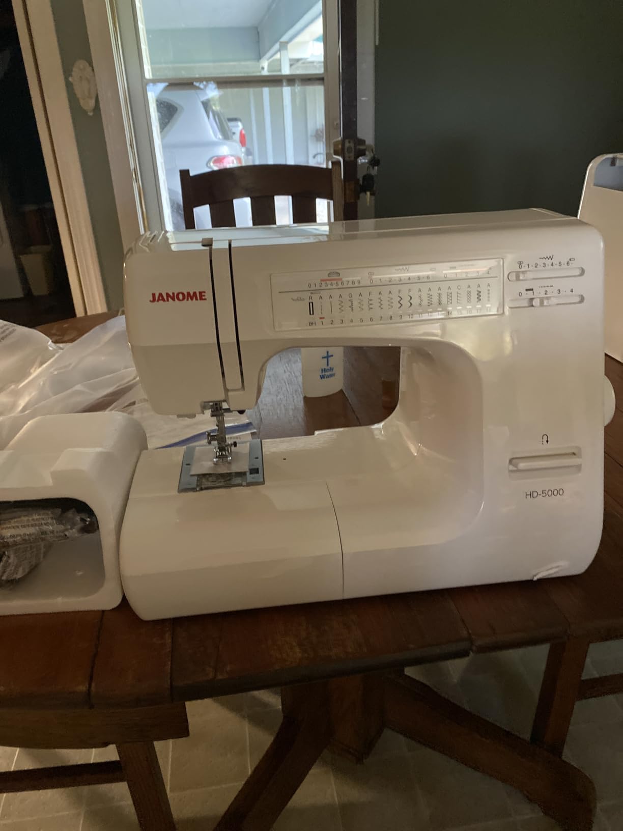 Janome HD-5000 Black Edition Heavy-Duty Sewing Machine | 18 Stitches, Built-In Needle Threader, Aluminum Body, Free Arm customer photo 2