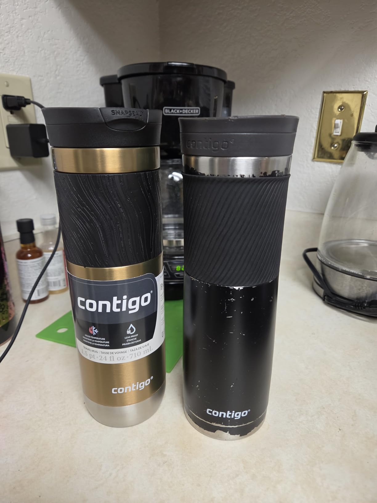 Contigo SNAPSEAL Insulated Stainless Steel Travel Mug with Grip 20oz, Midnight Berry customer photo 1