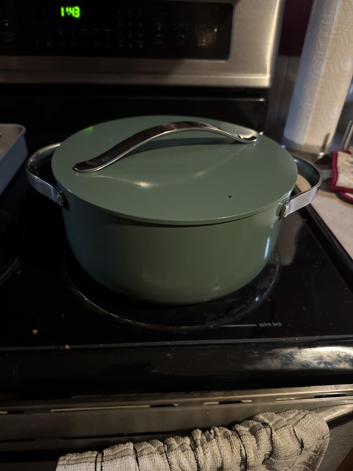 Caraway Non-Stick Ceramic Dutch Oven Pot with Lid (6.5 qt, 10.5