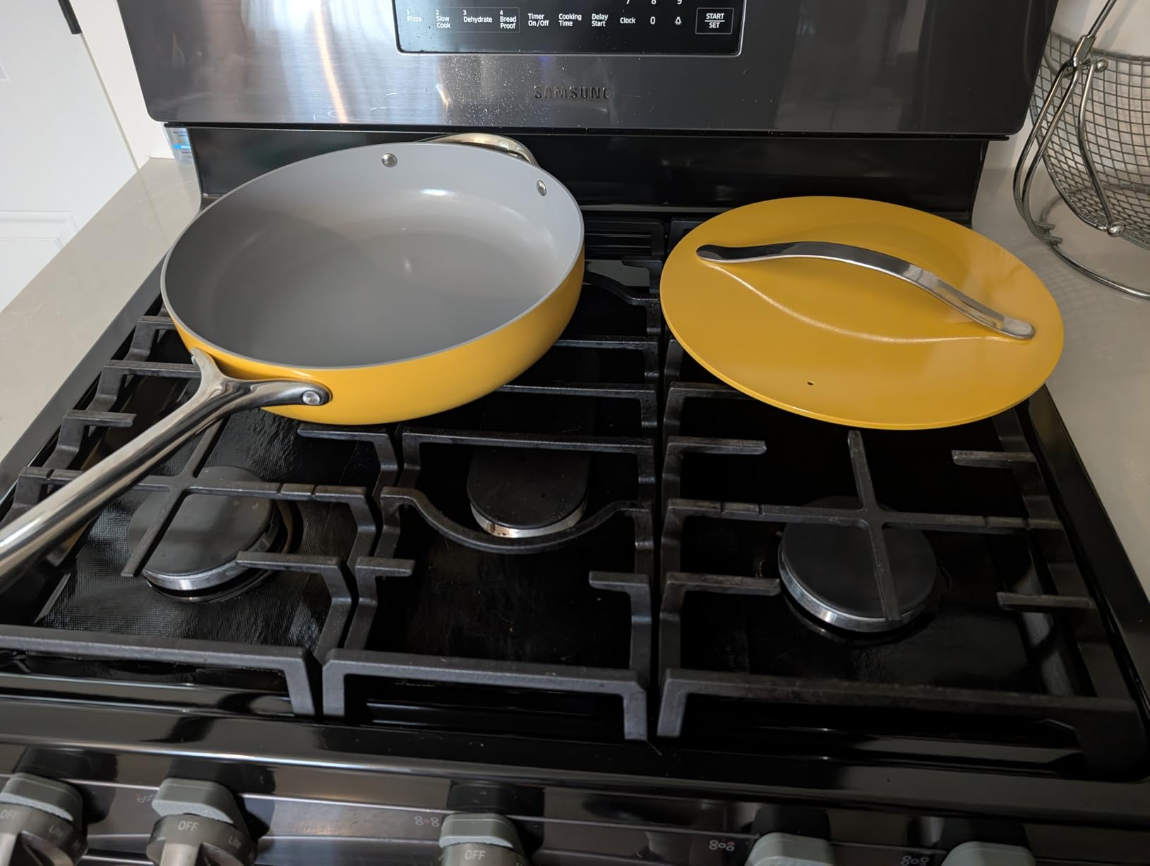 Caraway Nonstick Ceramic Sauté Pan with Lid (4.5 qt, 12