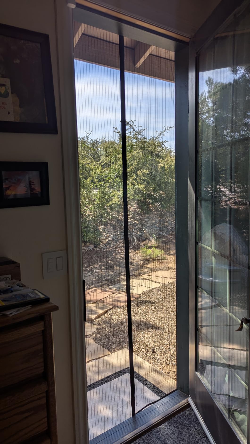 Mesh Screen with Magnetic Closure-Keeps Bugs Out Let Breeze in, Heavy Duty - Pet and Kid Friendly, Works with Front, Sliding Doors (38 x 82 Inch) customer photo 2