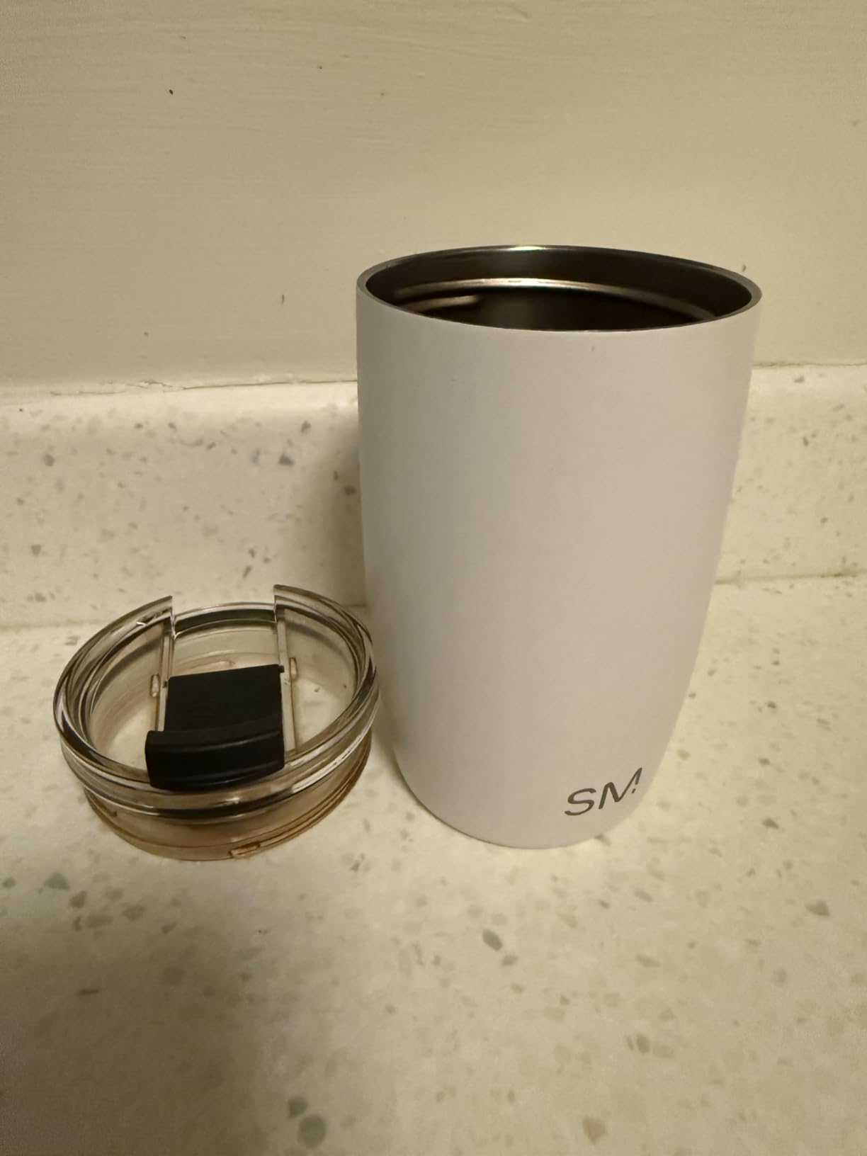 Simple Modern Voyager Tumbler with Flip Lid | Travel Coffee Mug | Insulated Stainless Steel Cold Brew Iced or Hot Coffee Cup | Gifts for Women Men Her Him | 16oz, Almond Birch customer photo 2