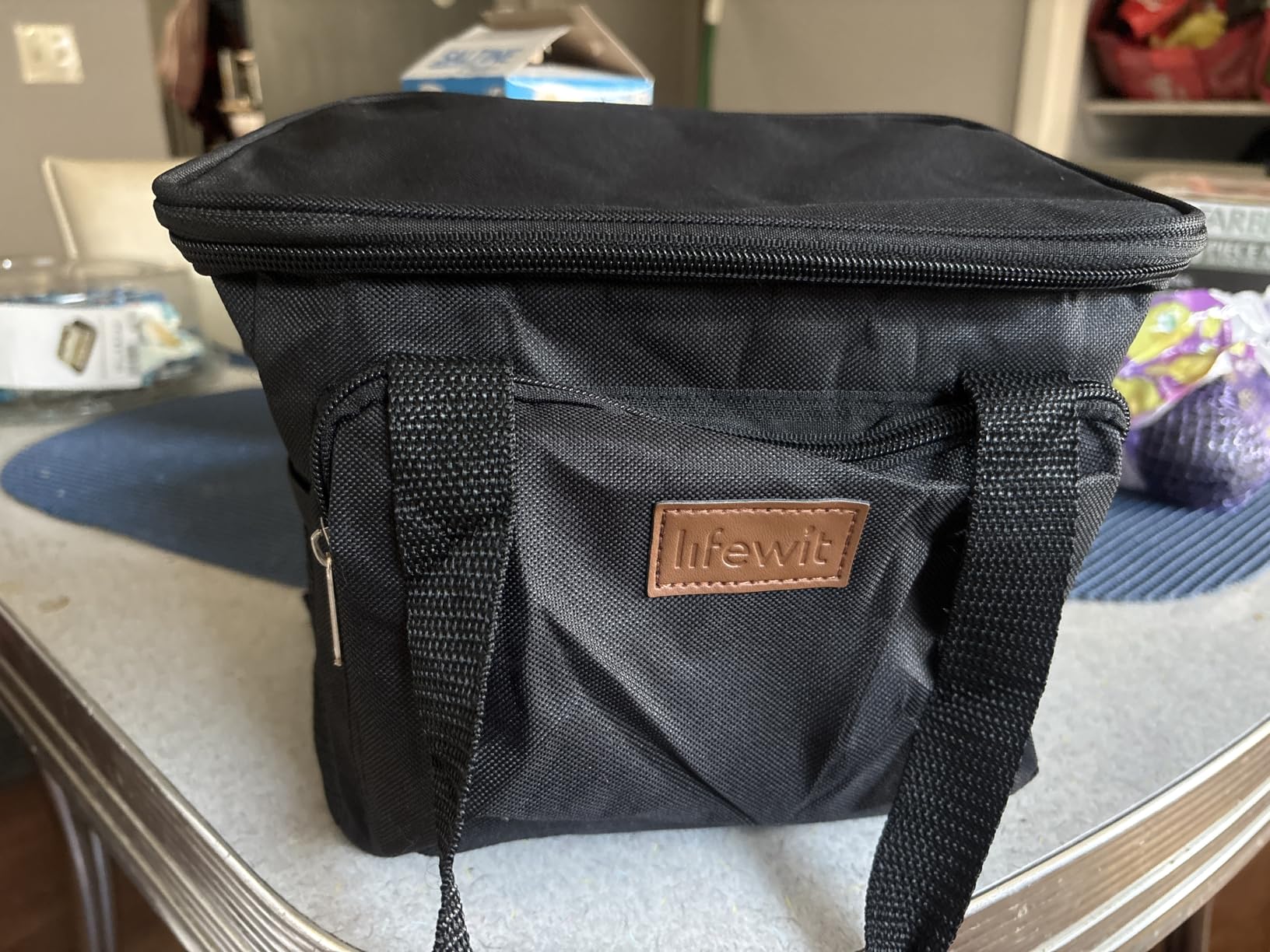 Lifewit Medium Lunch Bag, Insulated Lunch Box, Soft Cooler Cooling Tote for Adult Men Women, Black 12-Can (9L) customer photo 2
