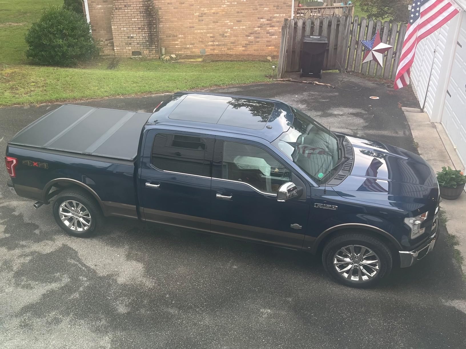 Toptiny Hard Folding Truck Bed Tonneau Cover | HTF016 | Fits 2015-2026 Ford F150 | F150 Lightning 5'5
