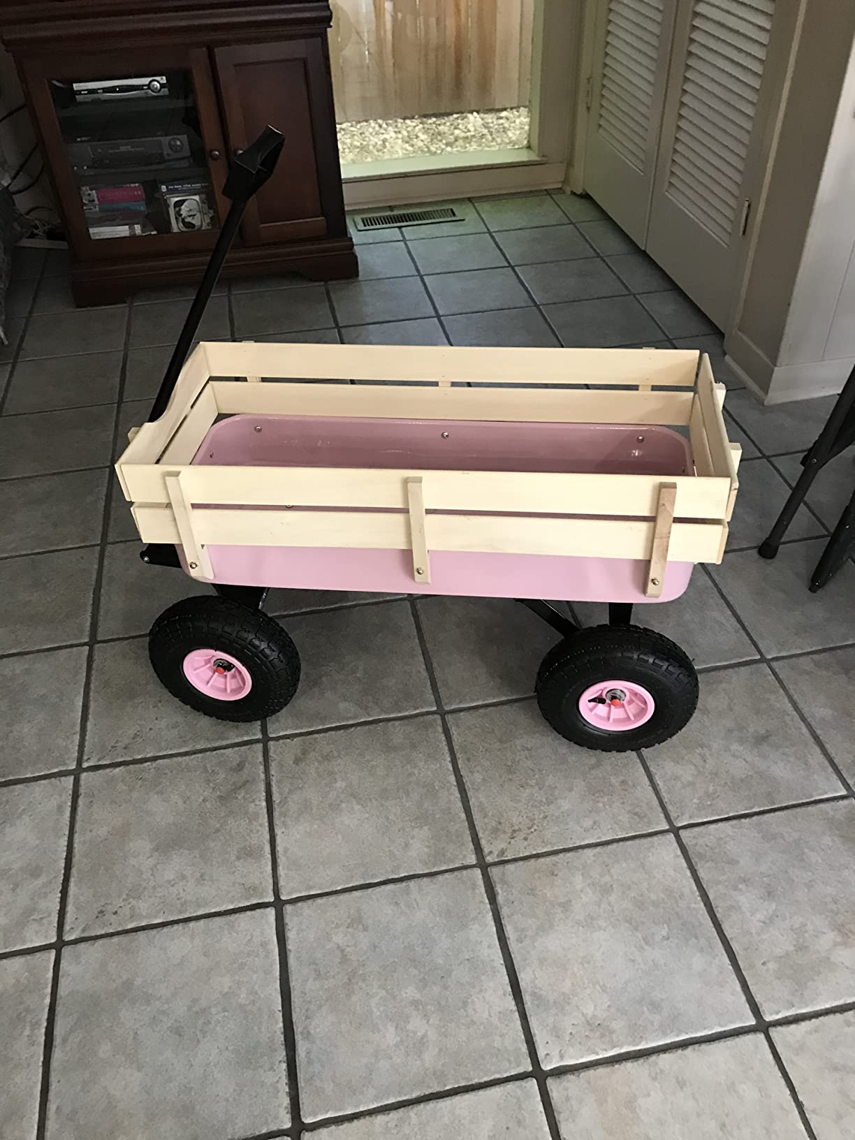 Classic Steel & Wood Utility Wagon for Family, Kids & Gardening (Red) | 10