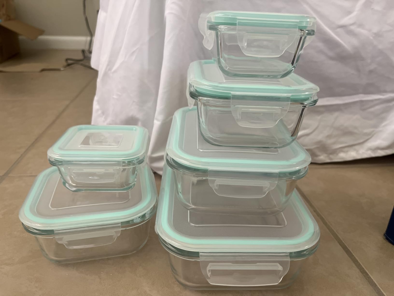 Vtopmart 8 Pack Glass Food Storage Containers with Airtight Lids, Glass Meal Prep Containers, Lunch Office Meal for Microwave, Oven, Freezer and Dishwasher, BPA Free customer photo 2