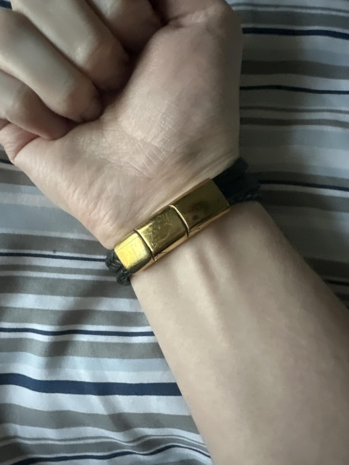 Premium Leather Bracelet Men | Stainless Steel Magnetic Clasp | Three Colors | Jewelry Box Included customer photo 2