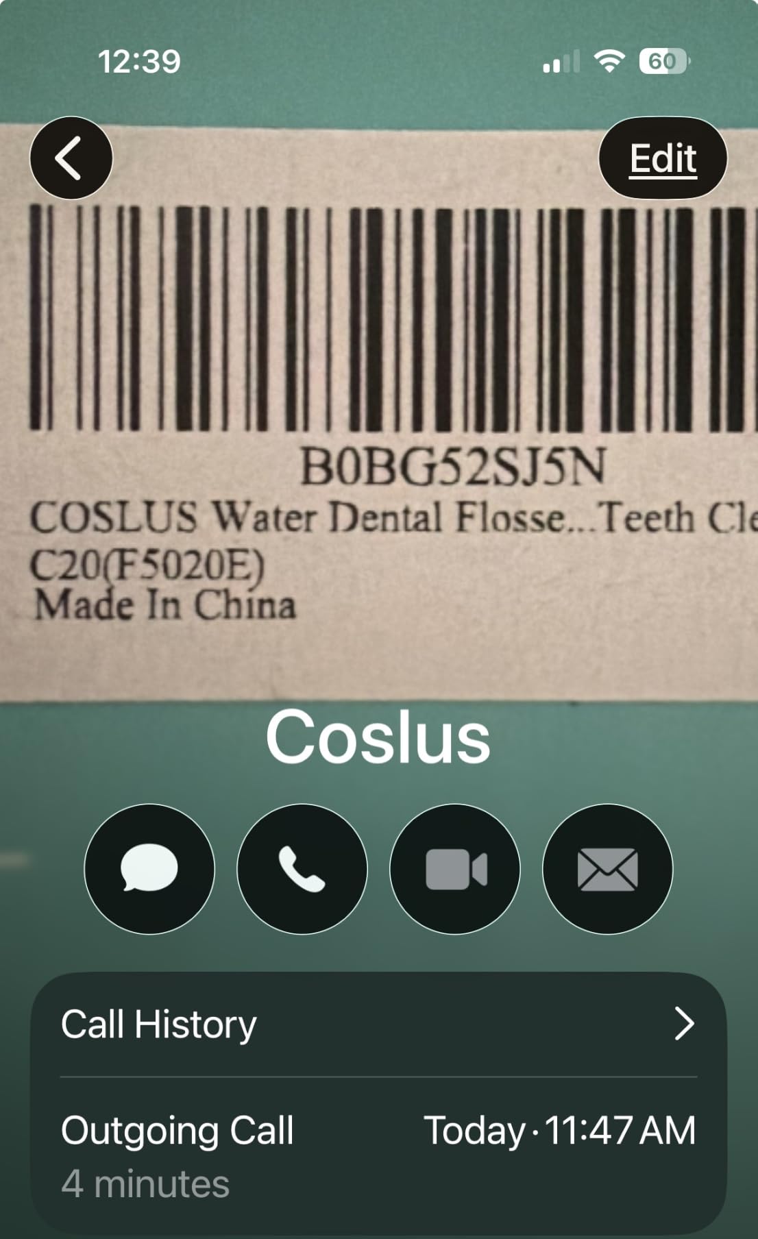 COSLUS ADA Accepted C20 Water Dental Flosser Teeth Pick, 300ML Larger Tank | Portable Rechargeable Oral Irrigator for Orthodontic & Sensitive Gums, Cordless for Travel, Family, Professional Set, Black customer photo 1