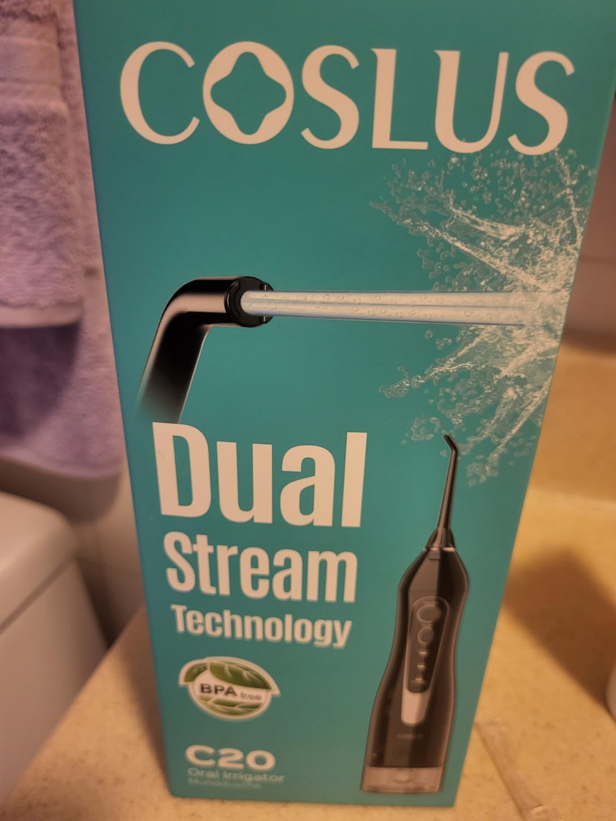 COSLUS ADA Accepted C20 Water Dental Flosser Teeth Pick, 300ML Larger Tank | Portable Rechargeable Oral Irrigator for Orthodontic & Sensitive Gums, Cordless for Travel, Family, Professional Set, Black customer photo 2
