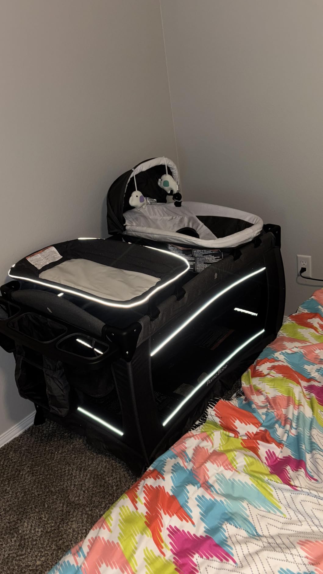 Pamo Babe Pack and Play 4-in-1 Baby Playard with Bassinet & Changing Table, Foldable Portable Playpen with Mattress, Nursery Center for Newborn to Toddler 0-36M customer photo 1
