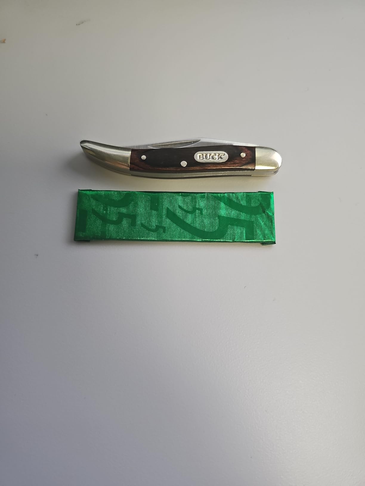 Buck Knives 385 Toothpick Single-Blade Folding Pocket Knife, Burlwood Inlay Handle with Nickel Silver Bolsters, 420J2 Steel Modified Clip Blade, EDC Pocket Knife, 0.8 oz customer photo 2