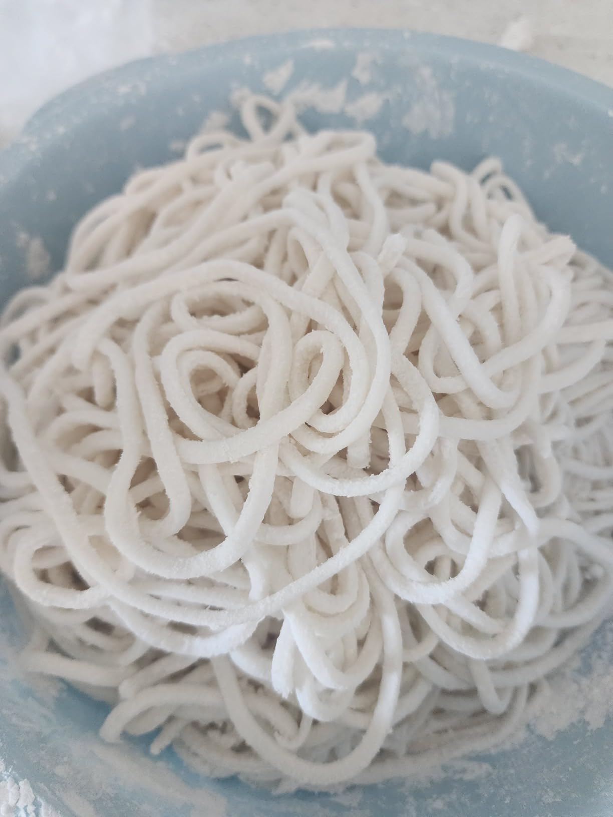 Electric Pasta Maker Automatic Noodle Machine Fresh Pasta Dough Roller Stainless Steel (2 Blades for 2.5mm Round & 4mm Flat Noodle, 9 Thickness Settings 0.5mm-5mm, 135W) customer photo 1