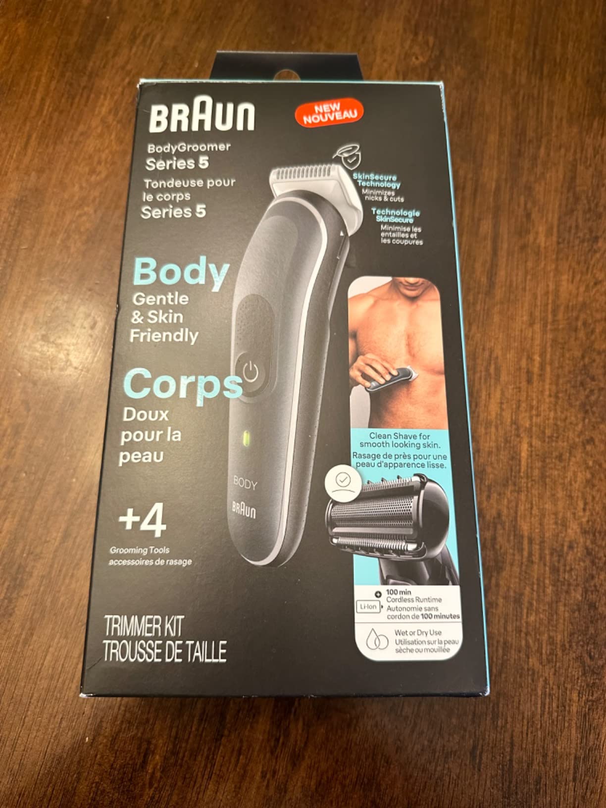 Braun Body Groomer Series 5 5360, Body Groomer for Men, for Chest, Armpits, Groin, SkinSecure Technology for Gentle Use and Clean Shave Attachment, Waterproof, Cordless with 100-min Run Time customer photo 1