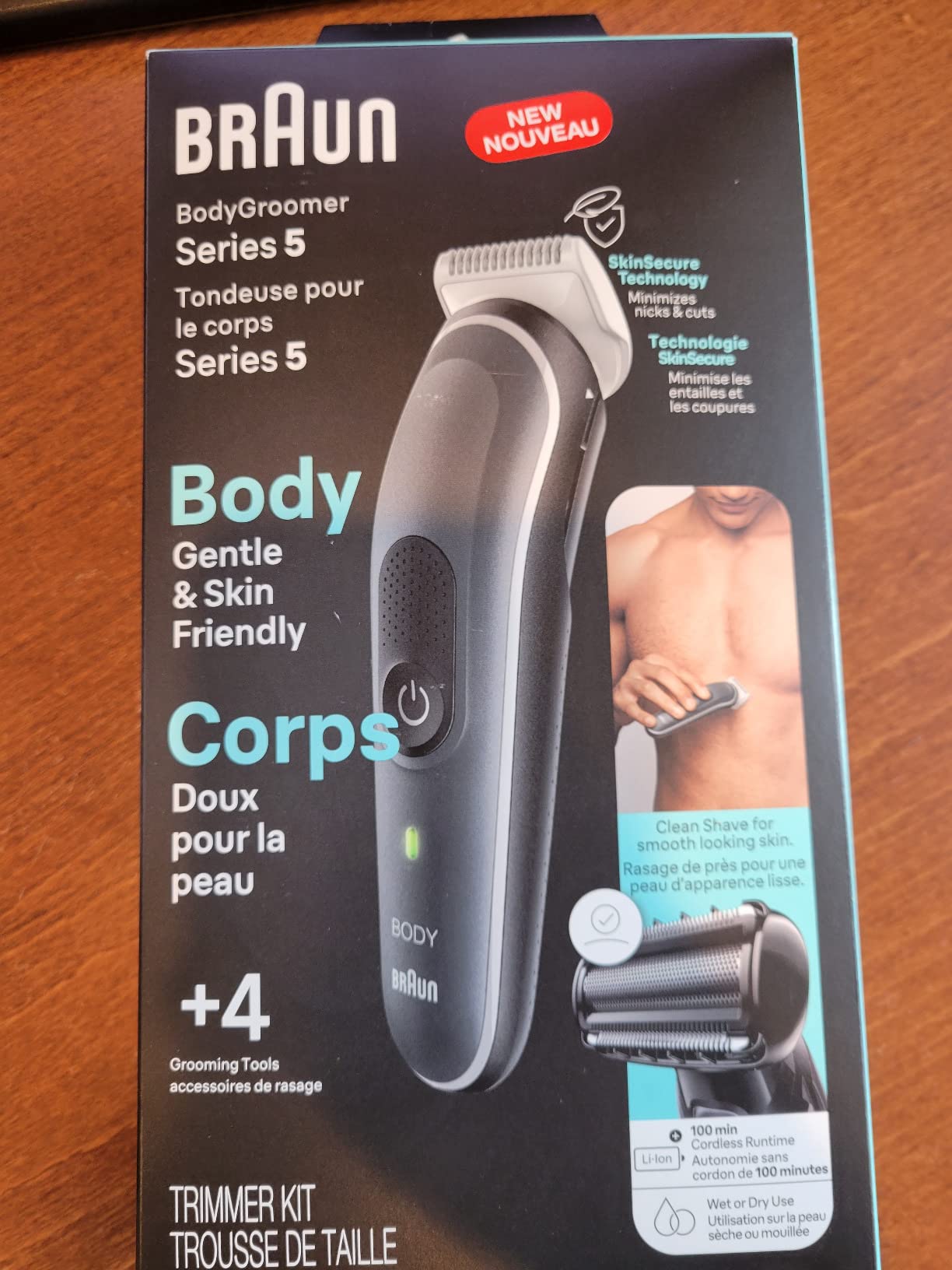 Braun Body Groomer Series 5 5360, Body Groomer for Men, for Chest, Armpits, Groin, SkinSecure Technology for Gentle Use and Clean Shave Attachment, Waterproof, Cordless with 100-min Run Time customer photo 2