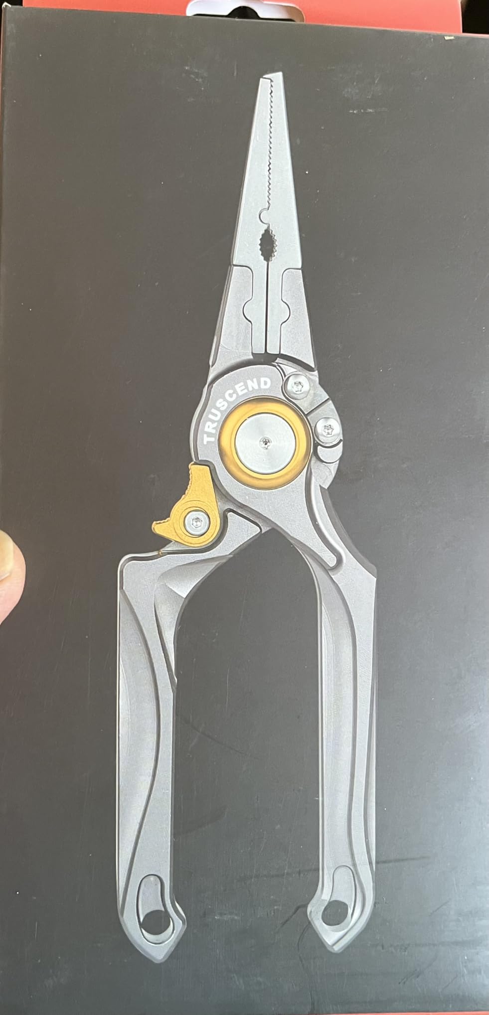 TRUSCEND Easy Use Lockable Fishing Pliers with Tungsten Carbide Cutter, Innovative Ergonomic Handy Handle, Saltwater Corrosion Resistant Teflon Coated Fishing Tool customer photo 1