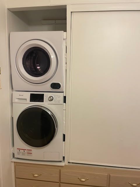 3.5 Cu.Ft Portable Clothes Dryer, High End Front Load Tumble Laundry Dryer with LCD Touch Screen, Stainless Steel Tub for Apartment, Home, Dorm-110V, Classic White customer photo 1