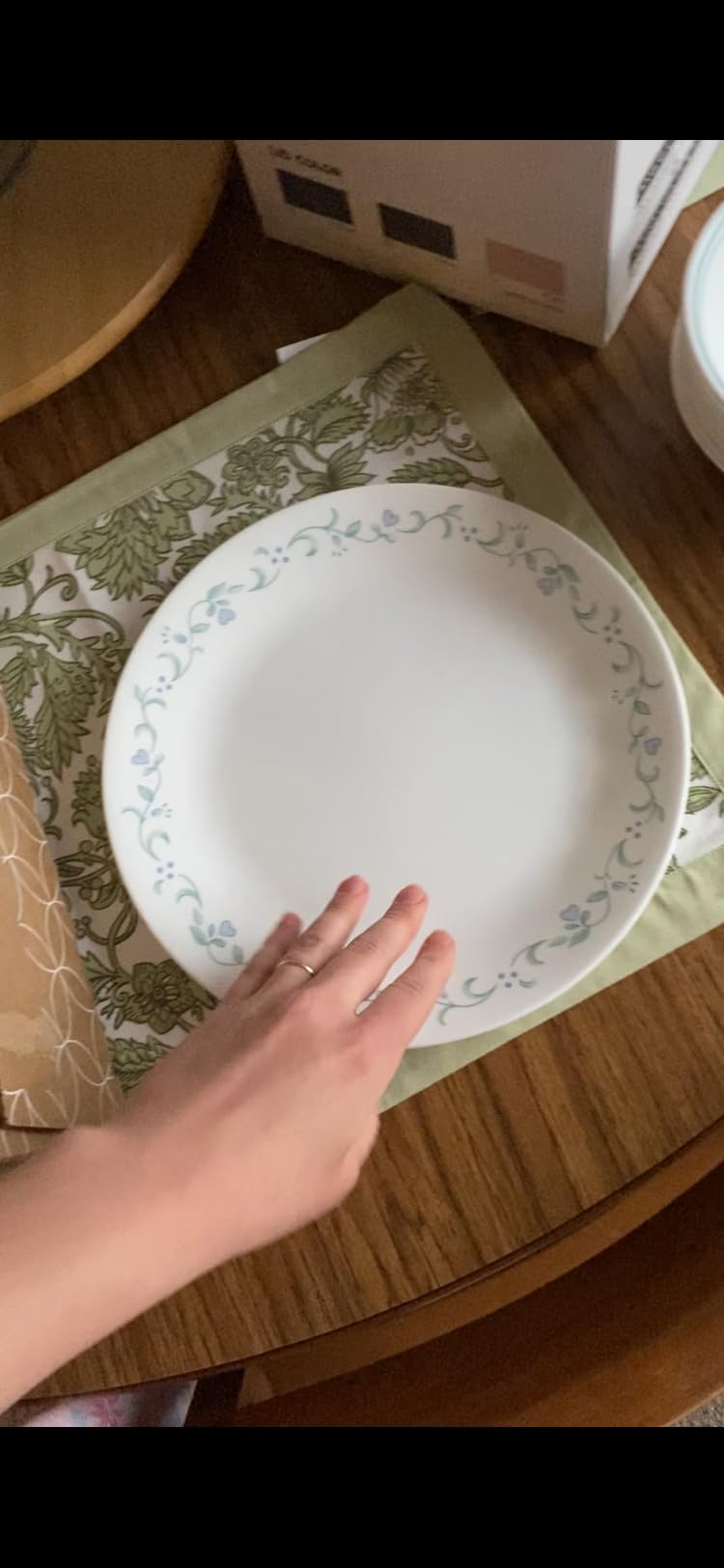 Corelle 18-Piece Dinnerware Set Service for 6, Lightweight Round Plates and Bowls Set, Vitrelle Triple Layer Glass, Chip Resistant, Microwave and Dishwasher Safe, Caspian customer photo 2