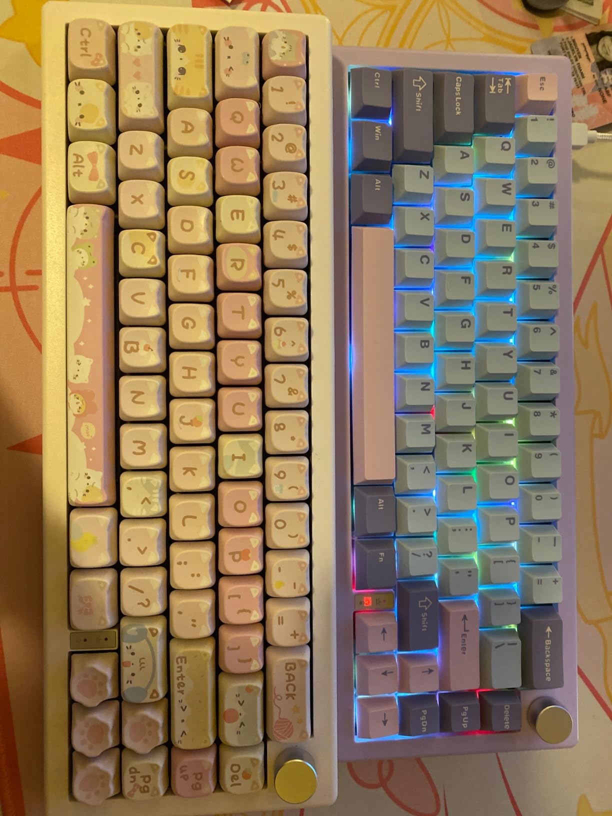 BOYI GMK67 Barebones Keyboard Kit, VIA Programmable Custom BT5.0/2.4GHz/Type-C Tri-Mode Gasket Mounted Hot Swap RGB 4000mAh Wireless 65% Mechanical Gaming Keyboard DIY Kit with Knob customer photo 1