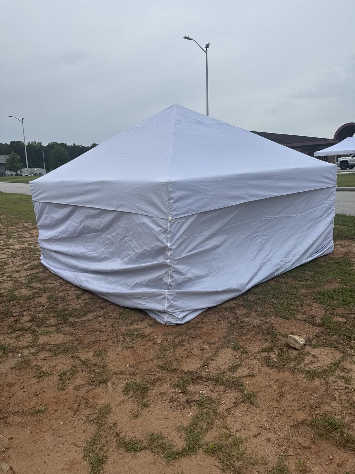 CROWN SHADES 10X10 Commercial Instant Pop Up Canopy Tent with Sidewalls, White customer photo 1