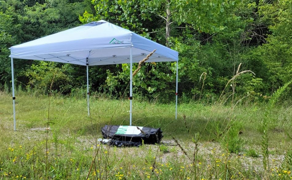 Acepic 10x10 Pop Up Canopy Tent, One Push Instant Outdoor Gazebo with Vented Top, Upgraded 300D Silver Coated Sun Shade for Parties Camping Vendor, Includes Wheeled Bag and 4 Sandbags, White customer photo 2