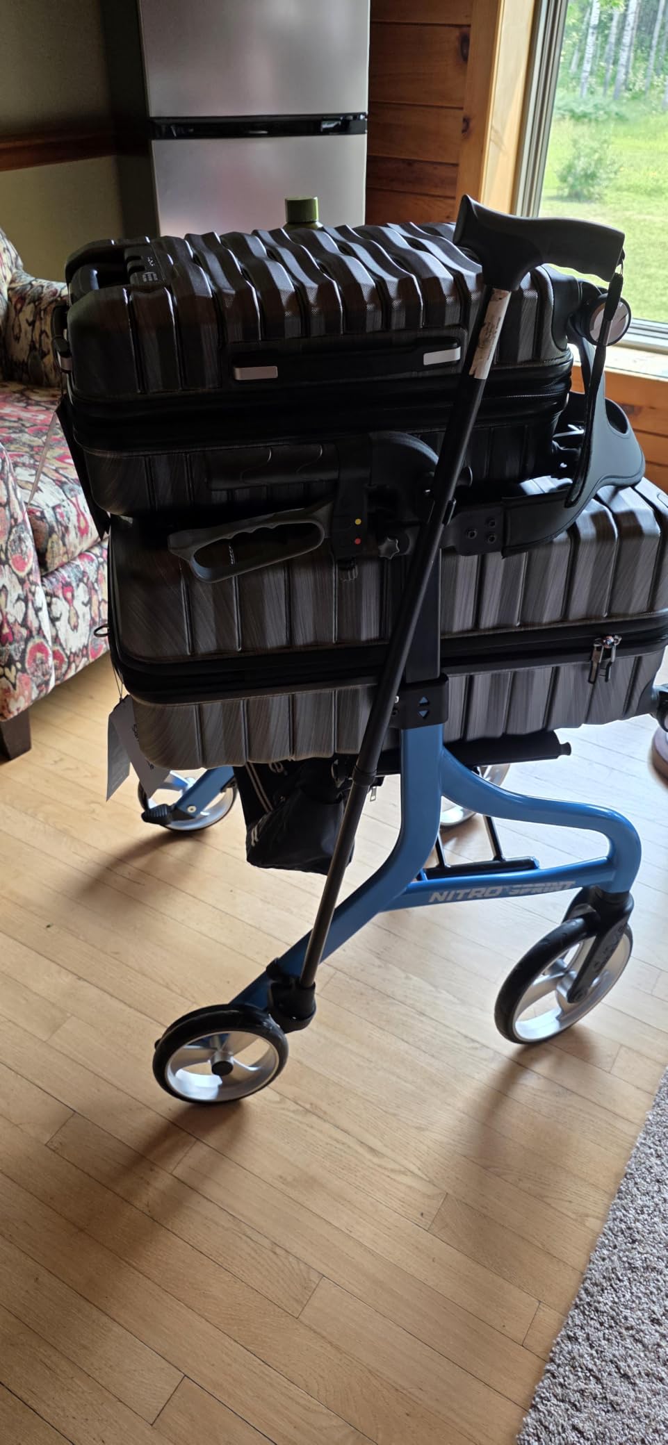 Drive Medical Nitro Sprint Rollator Walker with Seat, Standard Size, Red | Lightweight Rollator with Large Wheels Offers Compact Folding Design customer photo 1
