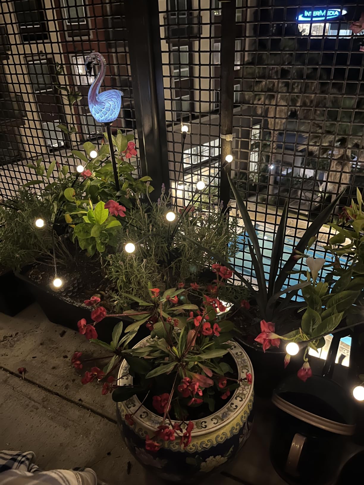 Solar Lights Outdoor (4 Pack, 32 LEDs), ASMAD Solar Garden Lights, Outdoor Decorations, Firefly Light for Patio Decor, Big Bulb customer photo 2