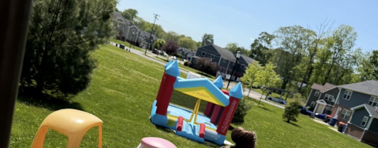 JoyBerri Mighty Bounce House with Blower - 16.8' x 8.9' Ft Extra Large Inflatable Bouncy Castle with Slide, Volleyball Net, Basketball Hoop - Kids Bounce House for Big Kids 5-12, Outdoor - ASTM Certified customer photo 1