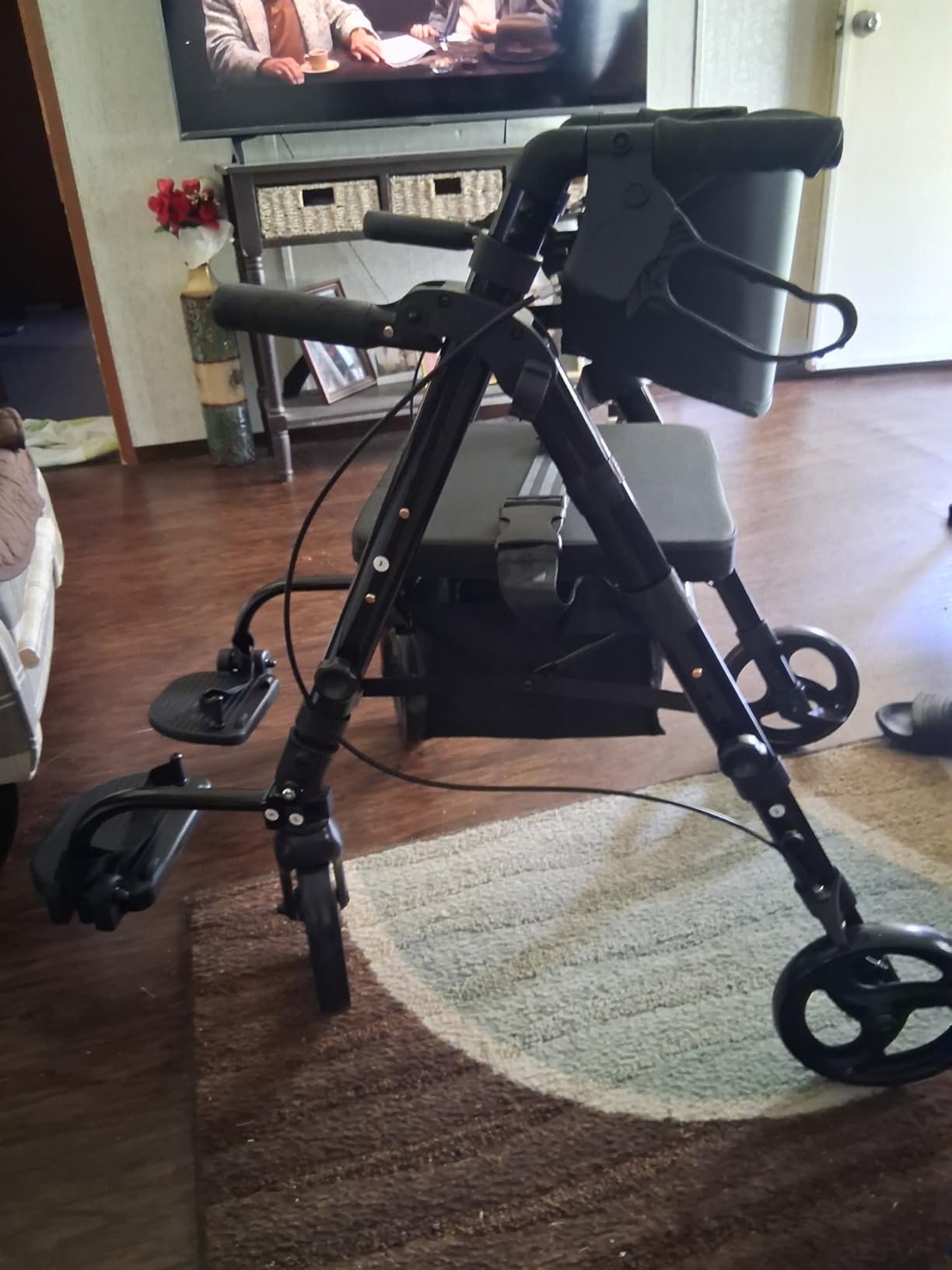Foldable Rollator Walkers for Seniors with Seat, 4 Wheel Rolling Walker | 300lb | 8