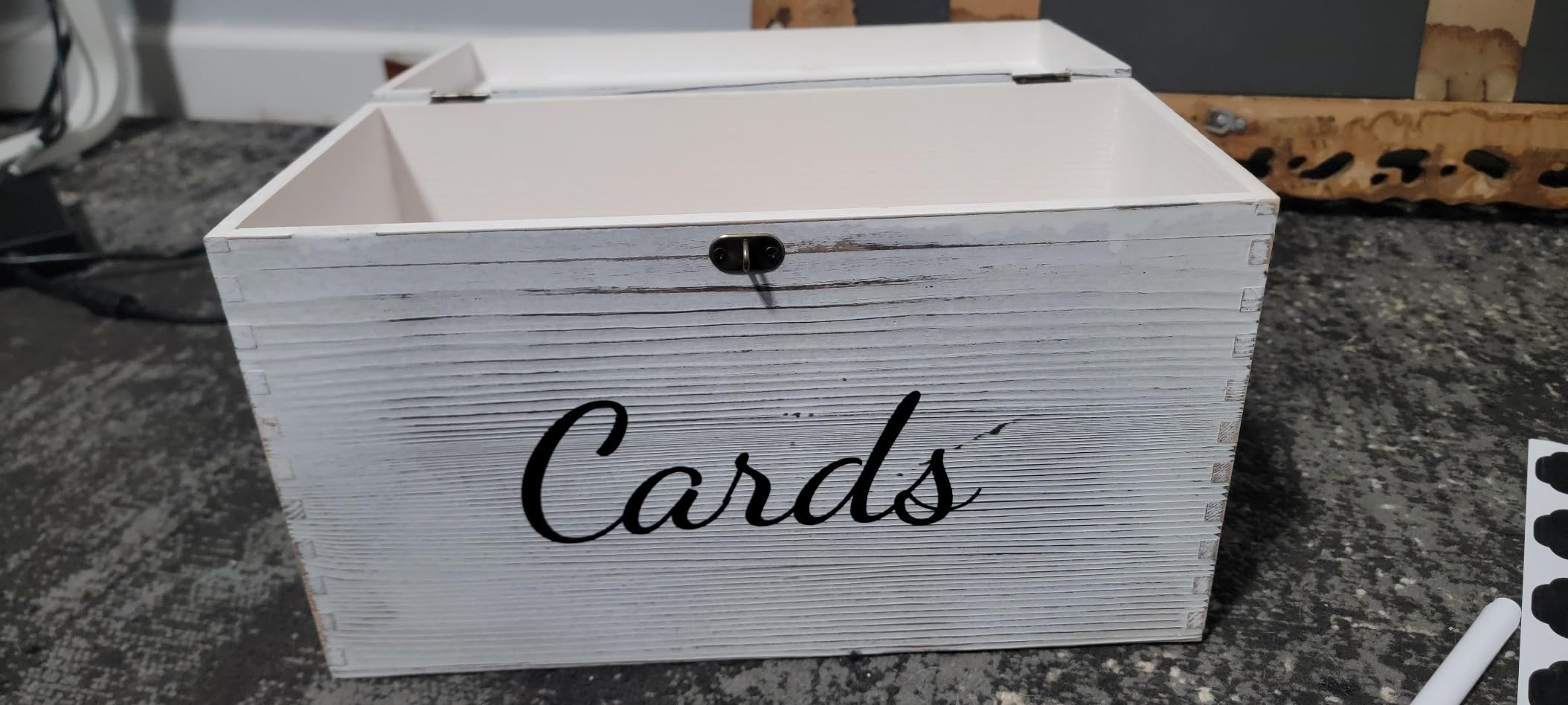 MDLUU Wood Wedding Card Box, Rustic Wedding Money Case with Lock, Envelope Holder Card Receiving Box for Reception, Birthday Party (Brown) customer photo 1