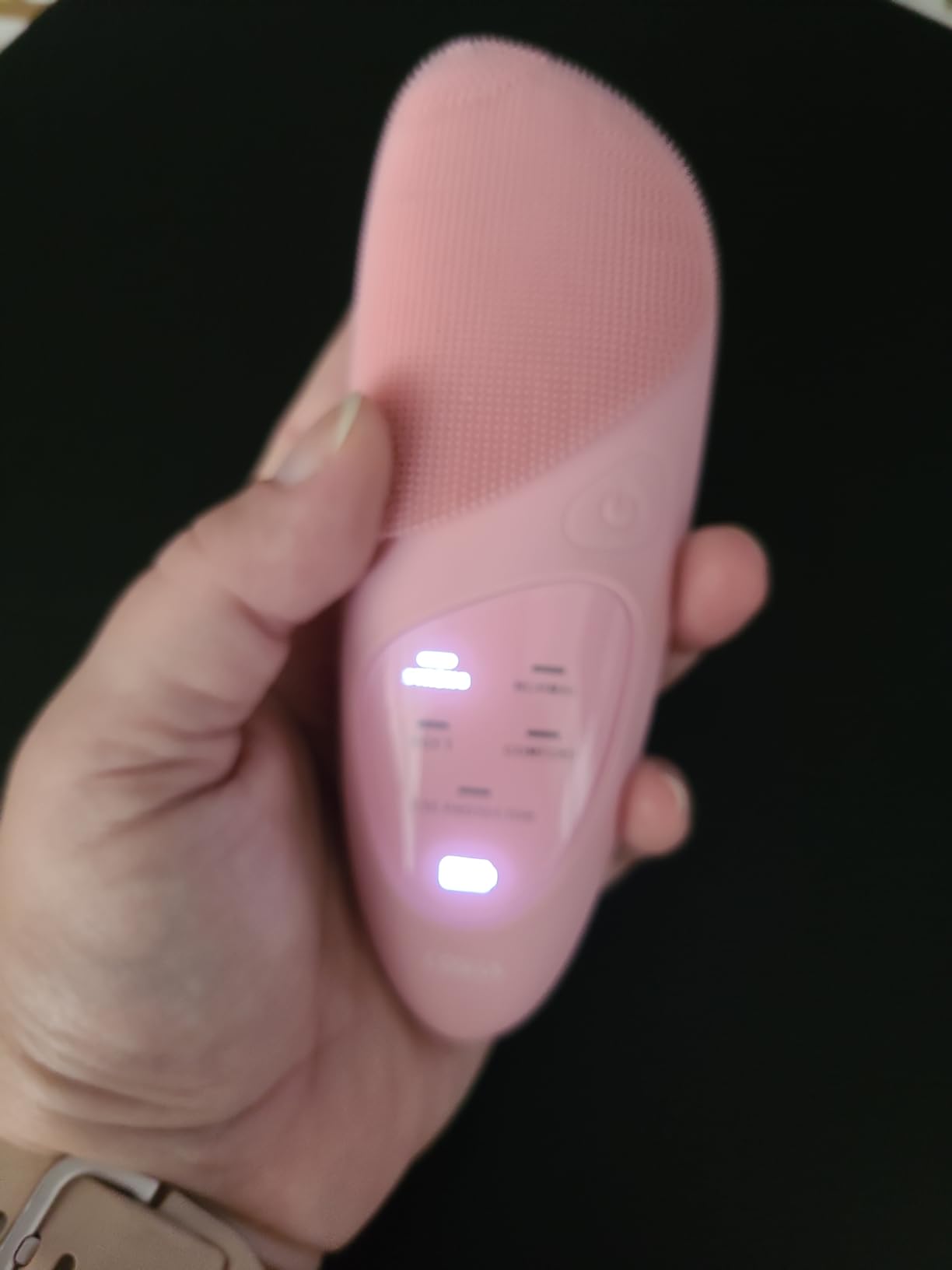 COSLUS JMY05 Silicone Face Scrubber Facial Cleansing Brush, Heat Eye Care | Electric Face Wash Brush with 4 Cleansing Modes for Exfoliating, Massaging, for Men Women, Portable, Waterproof, Blue customer photo 1