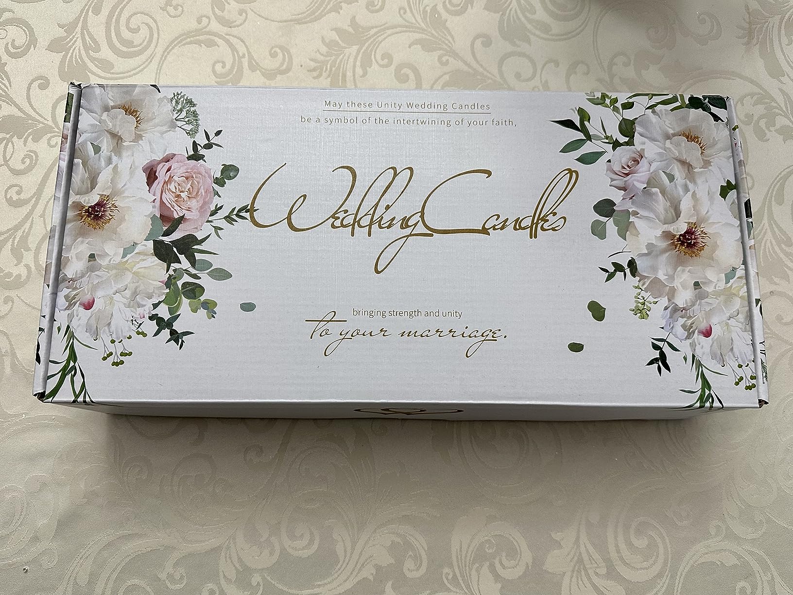 Extrogif Unity Wedding Candles Set - 3 Piece Ceremony Kit with Glass Candle Holders, Pillar and Taper Candles customer photo 2