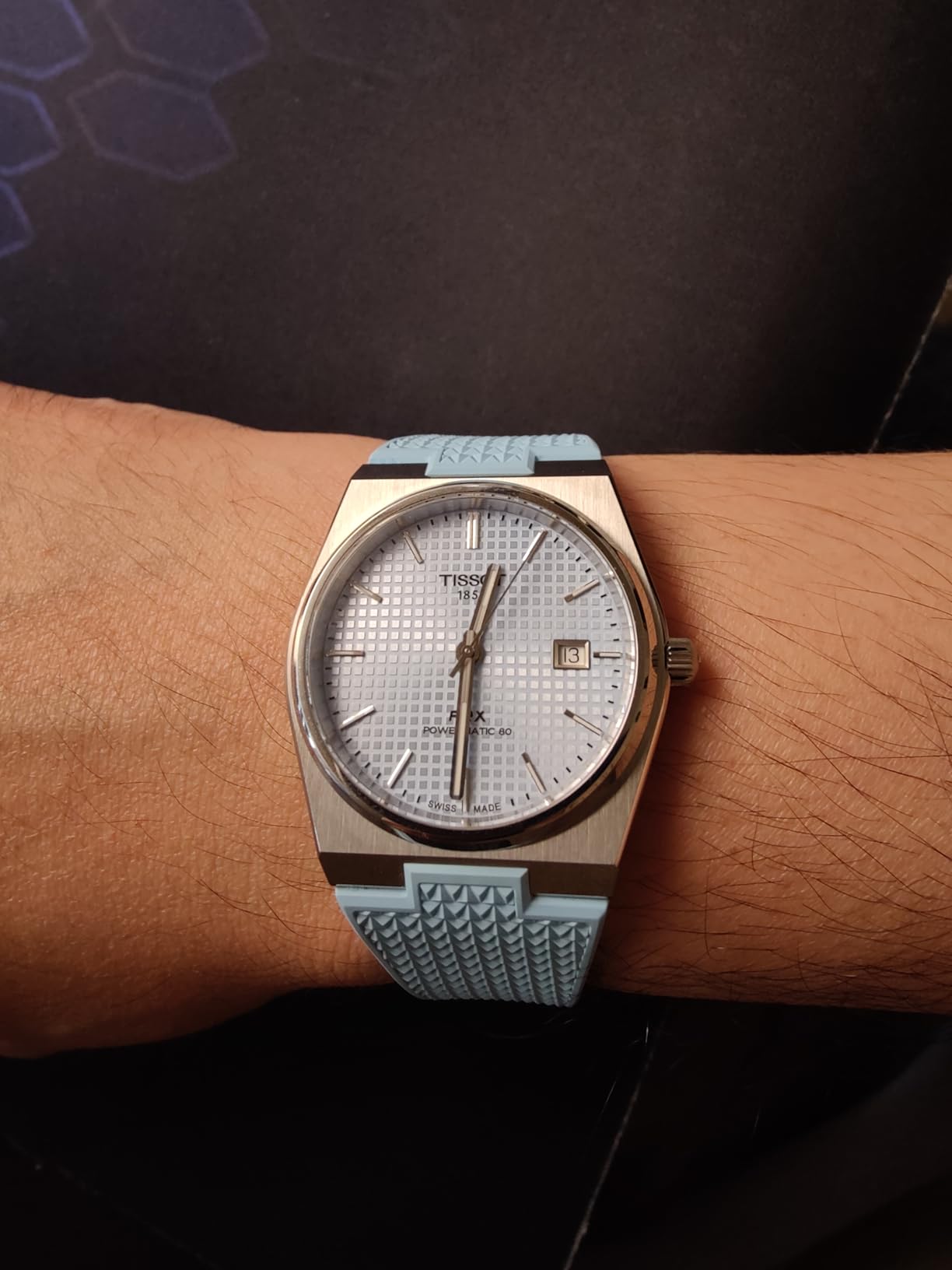 Tissot PRX Powermatic 80 Swiss Automatic Watch, Ice Blue Dial, Stainless Steel customer photo 2