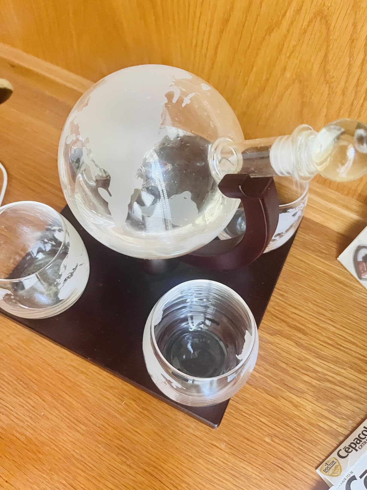 Whiskey Decanter Set for Men with 4 Drinking Glasses for Cognac, Bourbon, Rum, Scotch, Liquor Crystal Clear Decanter Sets House Warming Gifts New Home Whiskey Gifts for Men Dad Him customer photo 1